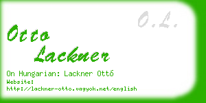 otto lackner business card
